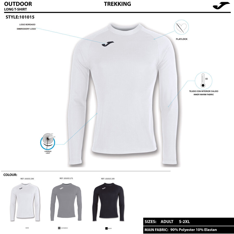 Camiseta Joma Hombre Brama Fleece Blanco - Imagen 3