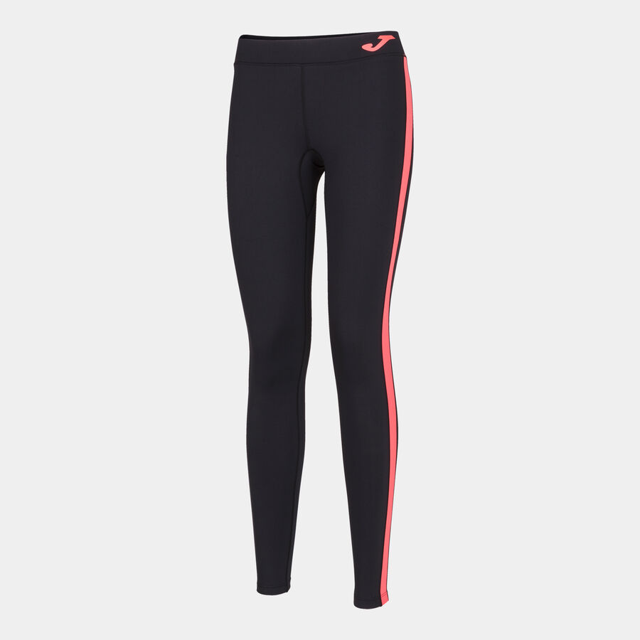 Mallas Largas Joma Mujer Ascona Negro-Coral Flúor