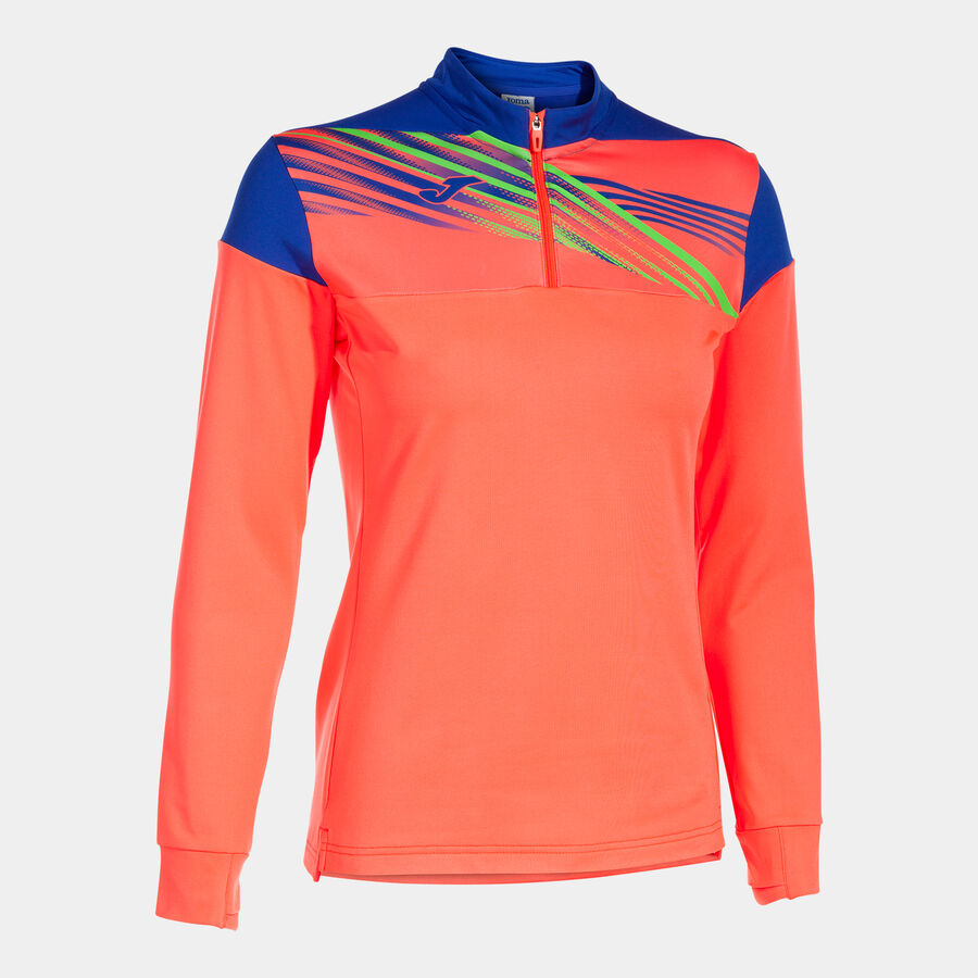 Sudadera Joma Mujer Elite 10 Coral Flúor Royal