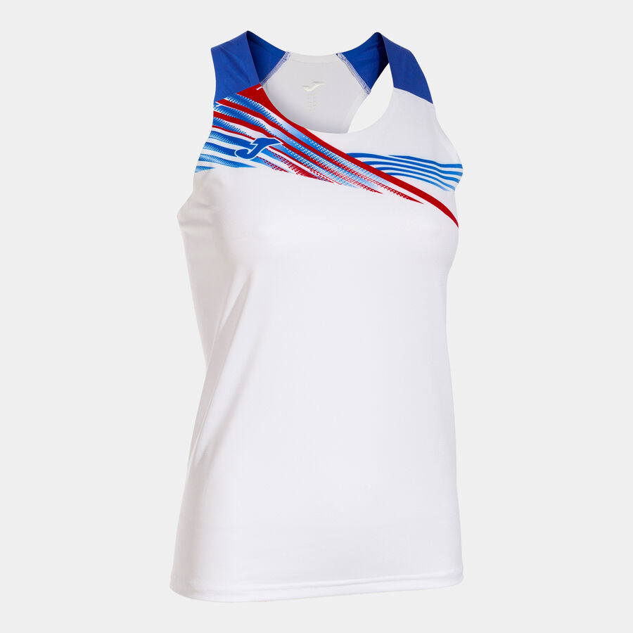 Camiseta Joma Mujer Tirantes Elite 10 Blanco Royal