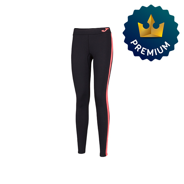 Mallas Largas Joma Mujer Ascona Negro-Coral Flúor