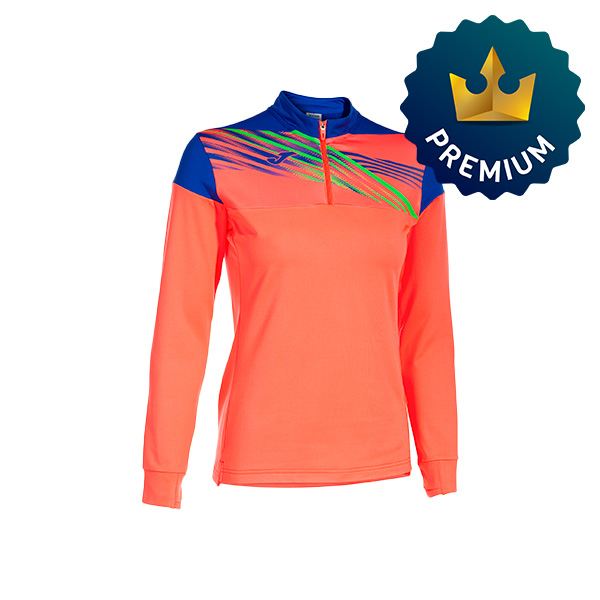 Sudadera Joma Mujer Elite 10 Coral Flúor Royal