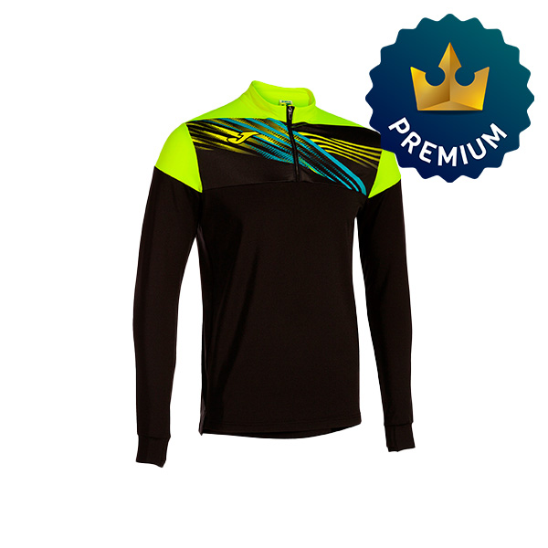 Sudadera Joma Hombre Elite 10 Negro Amarillo Flúor
