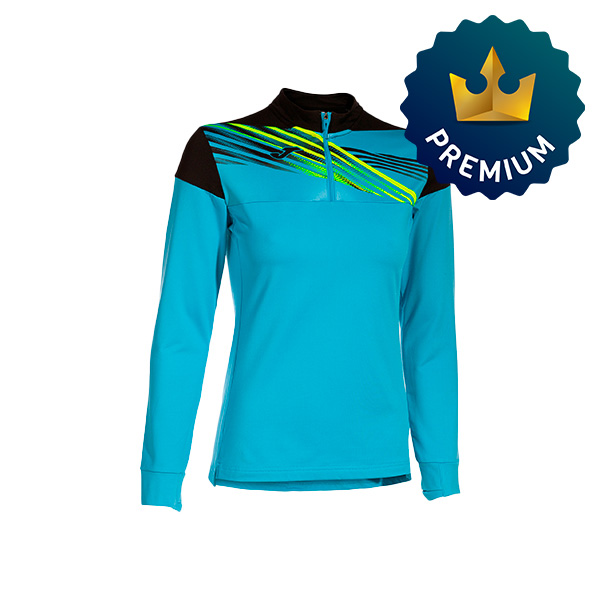 Sudadera Joma Mujer Elite 10 Turquesa Flúor Negro