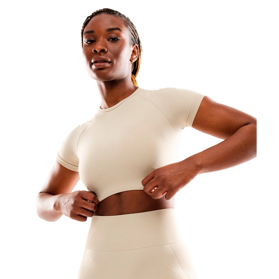 Siroko - Crop top deportivo manga corta mujer